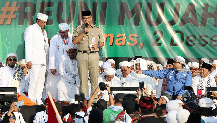 Massa Reuni Akbar 212 Teriaki Anies ‘Presiden’ Saat Pidato