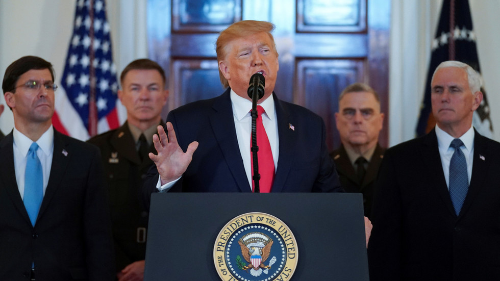 Pidato Trump Setalah Serangan Iran benada lebih halus