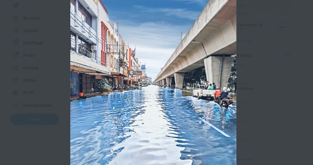 Aplikasi ini Sulap Penampakan Banjir Jakarta Jadi Indah. Sengaja Ledek Anies Baswedan?