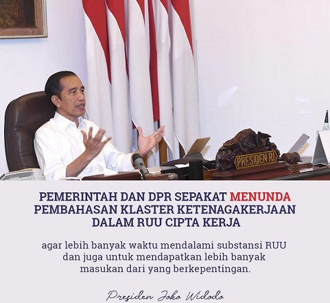 Postingan Jokowi di Medsos Soal RUU Cipta Kerja Mendadak Dihapus dan Diralat, Ada yang Salah Pak?