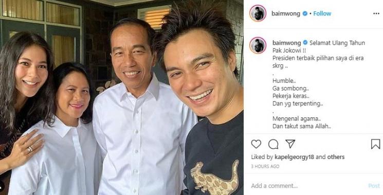 Ucapan Ultahnya Buat Jokowi Dinilai Tak Sesuai Fakta, Baim Wong 'Dihajar' Jutaan Pengikutnya