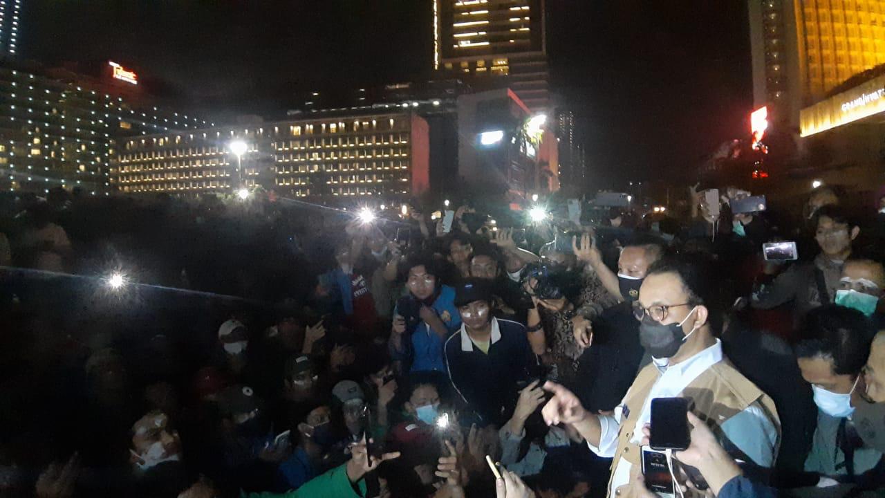Tak Diberi Kesempatan Bicara, Anies Urung Sampaikan Aspirasi Massa ke Jokowi