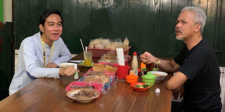 Jelang Debat, Gibran Jokowi Makan Soto Bareng Ganjar Pranowo