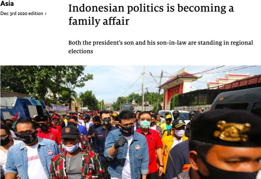 Media Inggris Soroti Fenomena Dinasti Politik Keluarga di Indonesia, Mulai Jokowi, Ma'ruf Amin Hingga Prabowo