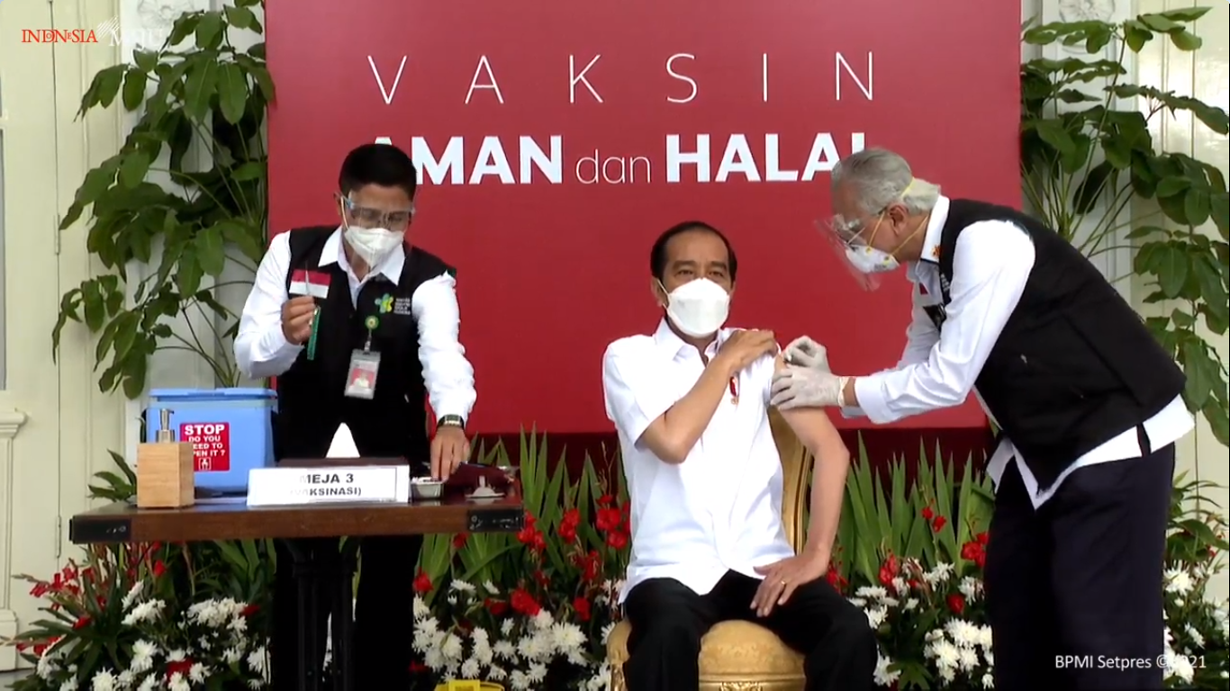 Dokter Penyuntik Jokowi Gemetaran, Begini Reaksi Jokowi Setelah Divaksin
