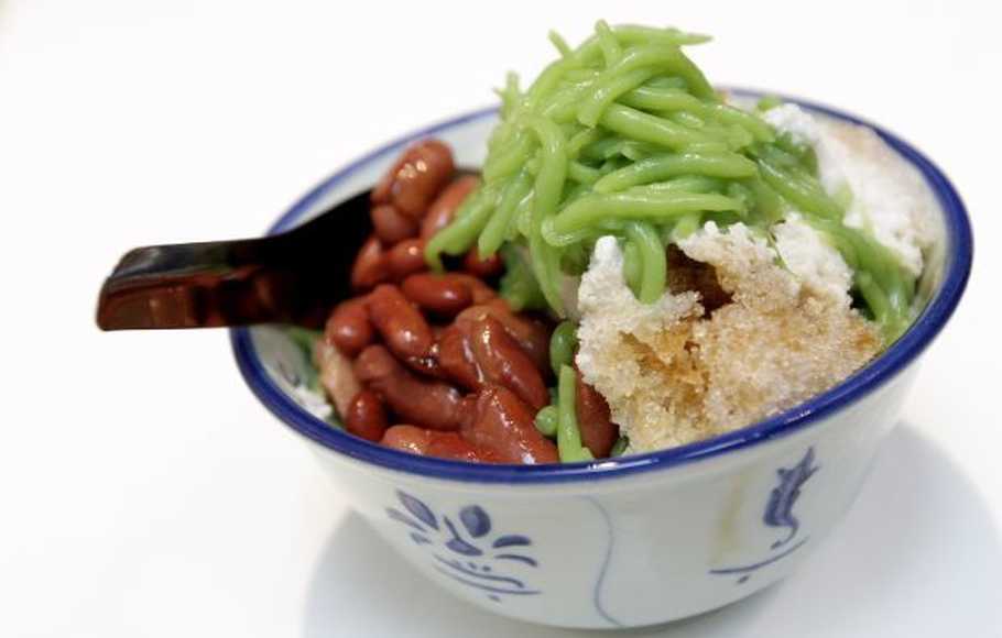 Resep Cendol Khas Singapura, Pakai Topping Kacang Merah