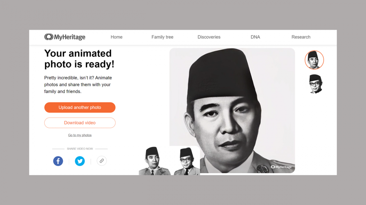 Cara Gunakan MyHeritage, Bikin Efek Bergerak pada Foto dan Patung