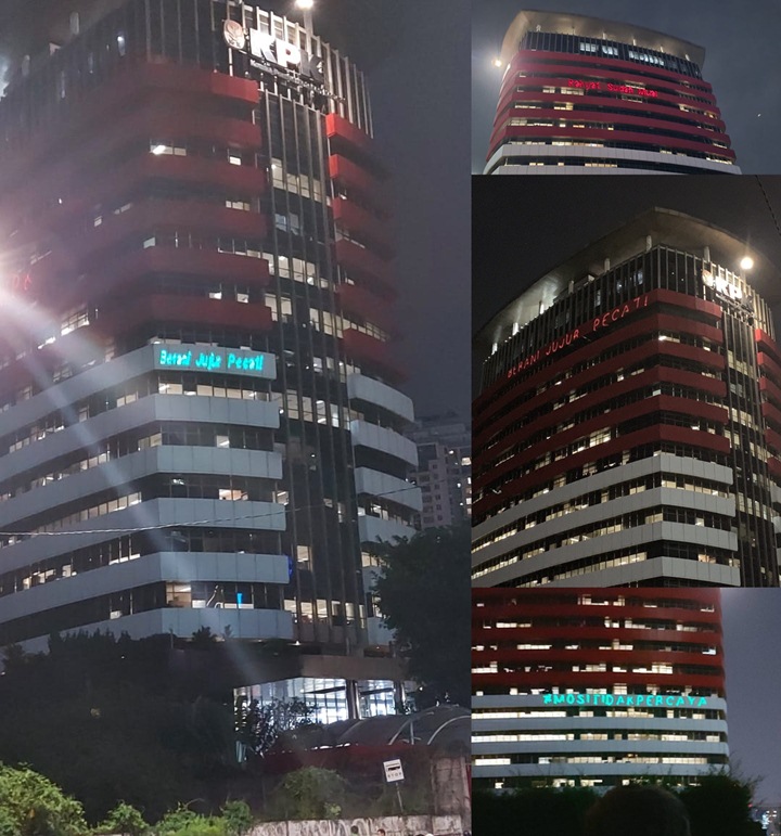 Gedung KPK Jadi ‘Sasaran Tembak’ Laser Koalisi Masyarakat Sipil
