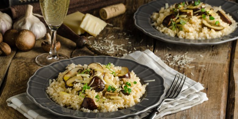 Resep Risotto Ayam dan Jamur Khas Italia