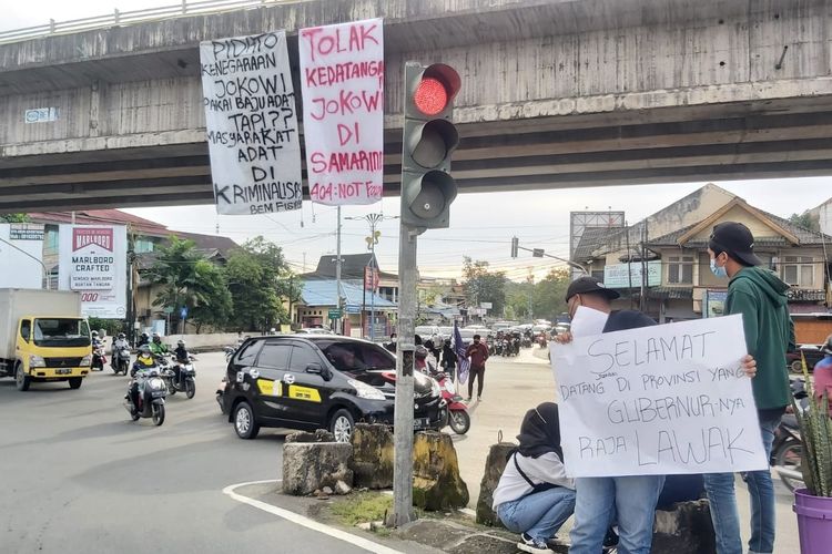 Protes Penanganan Pandemi, Independensi KPK hingga UU Cipta Kerja, Aliansi Mahasiswa Kaltim Tolak Kedatangan Jokowi