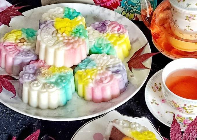 Resep Rainbow Snow Skin Mooncake