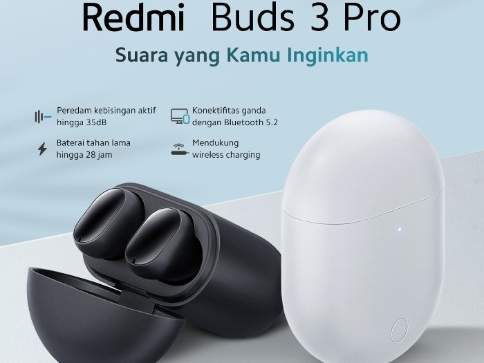 Xiaomi Rilis Redmi Buds 3 Pro, Redam Kebisingan Hingga 35dB