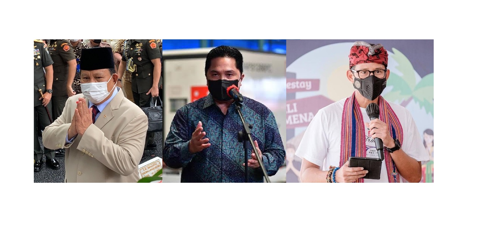 Survei IPO Soal Kinerja Menteri Jokowi: Prabowo-Erick-Sandiaga Terbaik