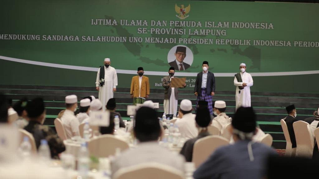 Ijtima Ulama Lampung Gelar Deklarasi Dukung Sandiaga Uno Capres 2024