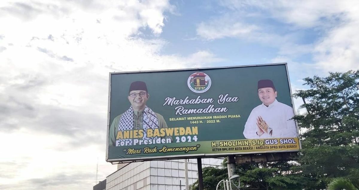 DPC PPP Bekasi Pasang Billboard ‘Anies For Presiden 2024’, Begini Respons DPP