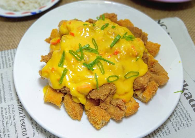 Resep Ayam Popcorn Saus Telur Asin