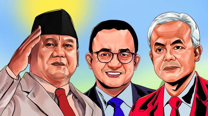 Elektabilitas Prabowo Pimpin Survey IPO, Ganjar Terbawah