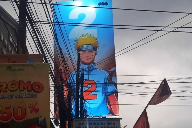 Baliho Naruto Pose Dua Jari di Sleman Jadi Sorotan, Tak Ada Satupun Logo Parpol