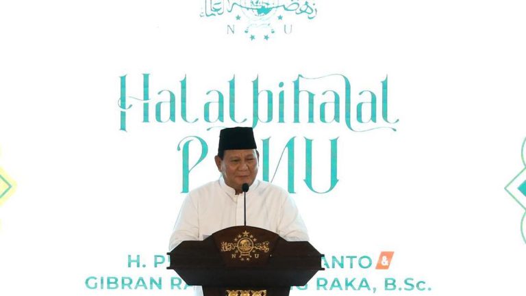 Hadir Halal Bihalal PBNU, Prabowo Klaim Dirinya Keluarga NU dari Dulu